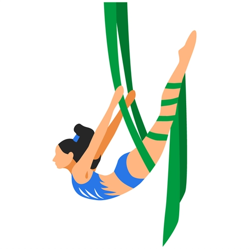 Carnival Circus Theme Acrobat Transparent Sticker